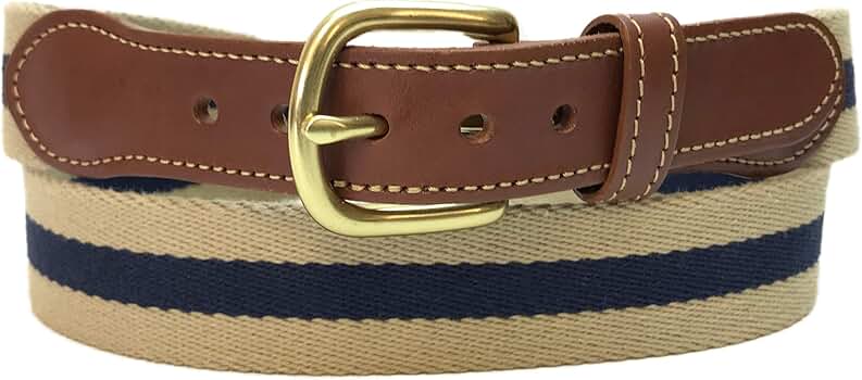 小物 Gurank for khaki Leather Belt Uniform Khaki Cotton Surcingle Belt - Buck Mason- Modern